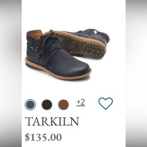 Born Tarkiln navy suede ankle boots size 6.5 NWOT